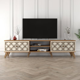 Hanah Home Soporte para TV Nogal y Crema